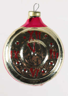 Ёлочная игрушка «Часы». СССР, 1950-е. 